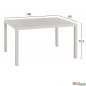 Preview: Esstisch Set aus Aluminium in Farbe weiß Preview: Esstisch Set aus Aluminium in Farbe weiß