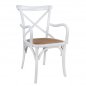 Mobile Preview: Bistrostuhl- Esszimmerstuhl-Designer Stuhl-Armlehnstuhl aus Holz | In Weiß