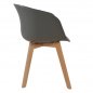 Preview: Stuhl inspiriert Design DAW , Esszimmmerstuhl aus Polypropylen,Buchholz  grau, Woodwell