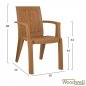 Preview: Outdoor Stühle günstig kaufen | Bistro und Terrassen Stuhl im modernen Holz Design, in Beige