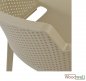 Mobile Preview: Design Stuhl, 4er-Set aus Kunststoff, Beige