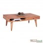 Preview: Lounge Tisch aus massivem Akazienholz 117x60x41 cm | Baumstamm Möbel