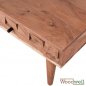 Preview: Lounge Tisch aus massivem Akazienholz 117x60x41 cm | Baumstamm Möbel