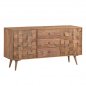 Preview: Sideboard Schrank Kommode Anrichte Buffet aus massiver Akazie 145x45x75 cm 