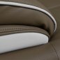 Preview: Sofa 3-Sitzer Mokka-weiß