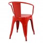 Mobile Preview: Stuhl VANTAGGIO COMFORT "rot Farbe" Stuhl im Industry-Design, stapelbar, Woodwell