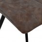 Mobile Preview: Stuhl aus Metall "JUSTIN"  Kunstleder braun