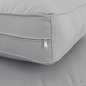 Preview: Ecksofa mit großen Stoffkissen in Grau Preview: Ecksofa mit großen Stoffkissen in Grau