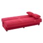 Preview: 3-Sitzer Schlaf-Sofa EGE mit Stauraum | In Rot