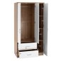 Preview: CAESAR SONAMA 3-FLÜGELIGER SCHRANK MIT 2 SCHUBLADEN - WEISS 89x42,5x181 cm. Preview: CAESAR SONAMA 3-FLÜGELIGER SCHRANK MIT 2 SCHUBLADEN - WEISS 89x42,5x181 cm.