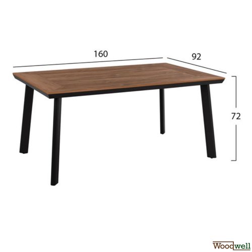 Esstisch Set aus Aluminium und Polywood in Farbe Anthrazit