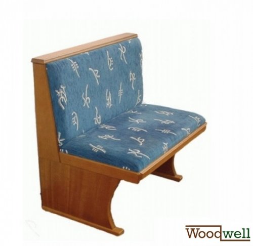 Holzsitzbank mit polsterung im vintage-design