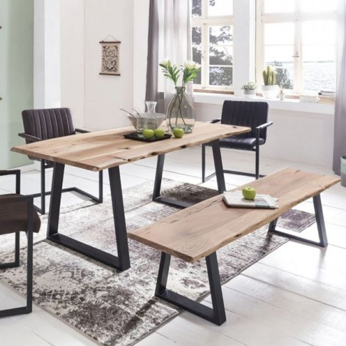 Esstisch Massiv-Holz Akazie Stammholz 200x95x77 cm Esstisch Massiv-Holz Akazie Stammholz 200x95x77 cm