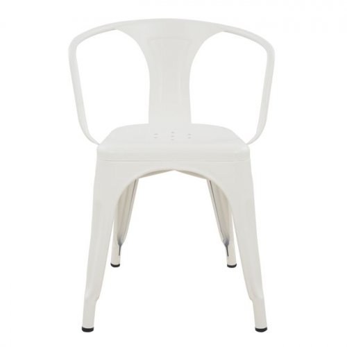 Stuhl VANTAGGIO COMFORT "Milch weiß" Stuhl im Industry-Design, stapelbar, Woodwell