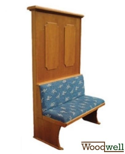 Holzsitzbank mit Polsterung im Vintage-Design