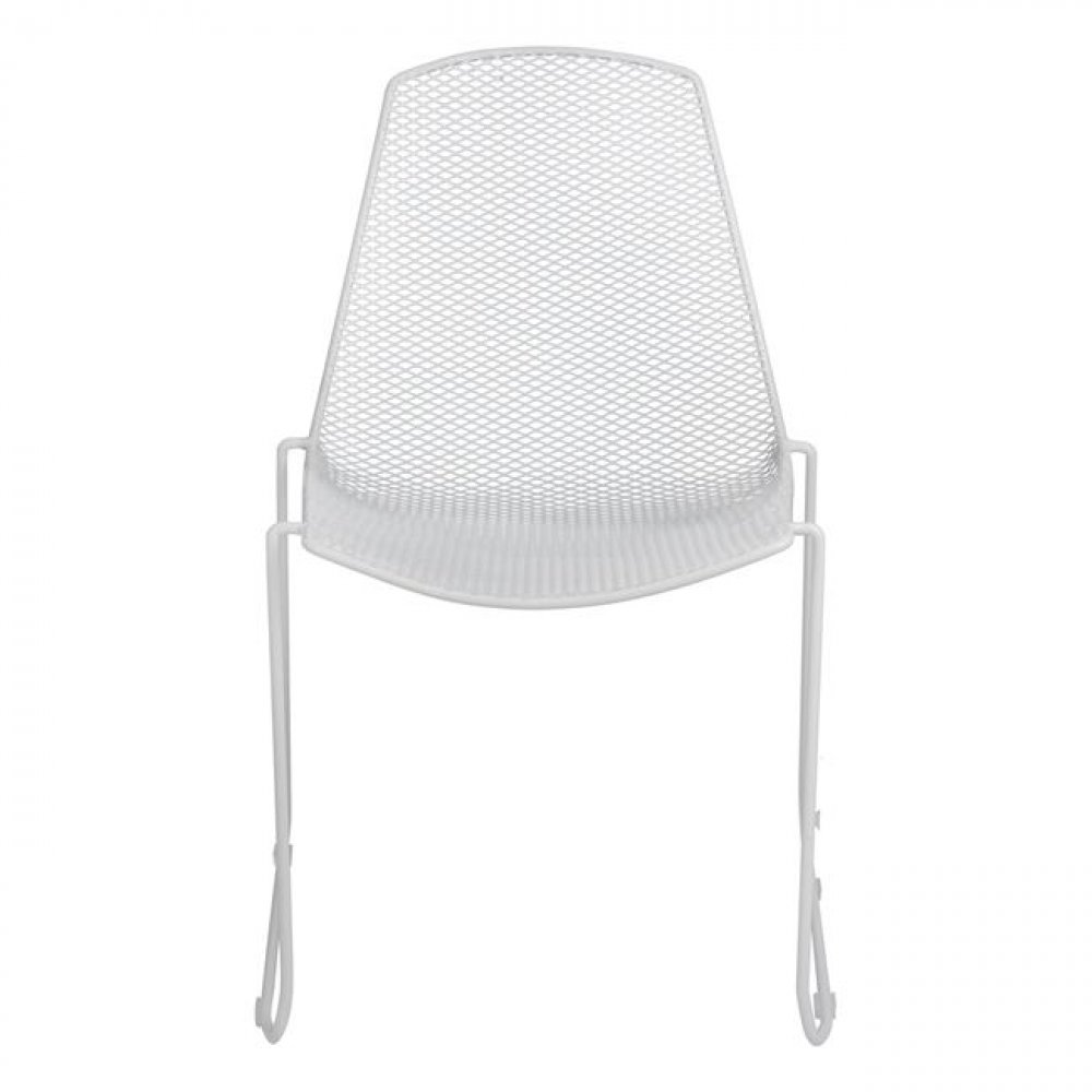Metall Stuhl WIRE Möbeldesign | In Weiß