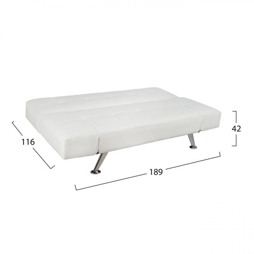 Sofa-Bett mit PU-Beschichtung | In weißer Farbe