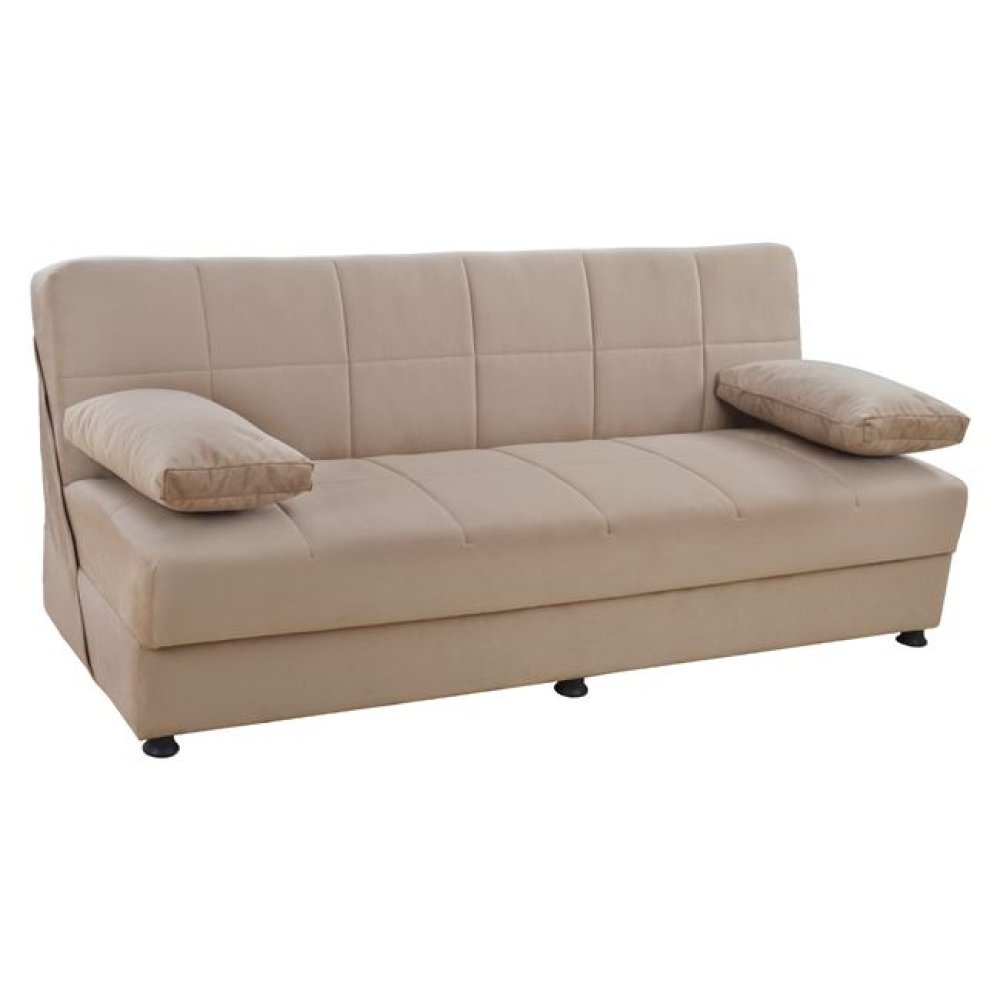 3-Sitzer Schlaf-Sofa EGE mit Stauraum | In Beige