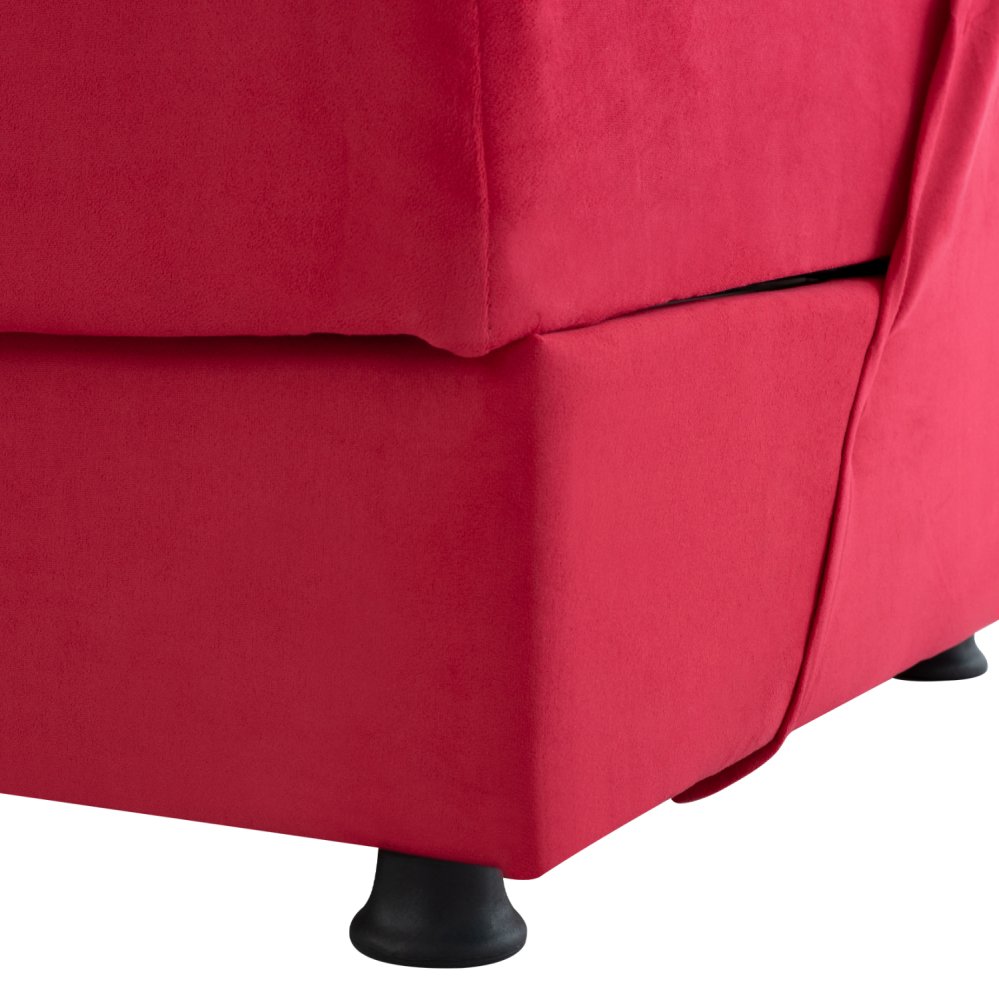 3-Sitzer Schlaf-Sofa EGE mit Stauraum | In Rot