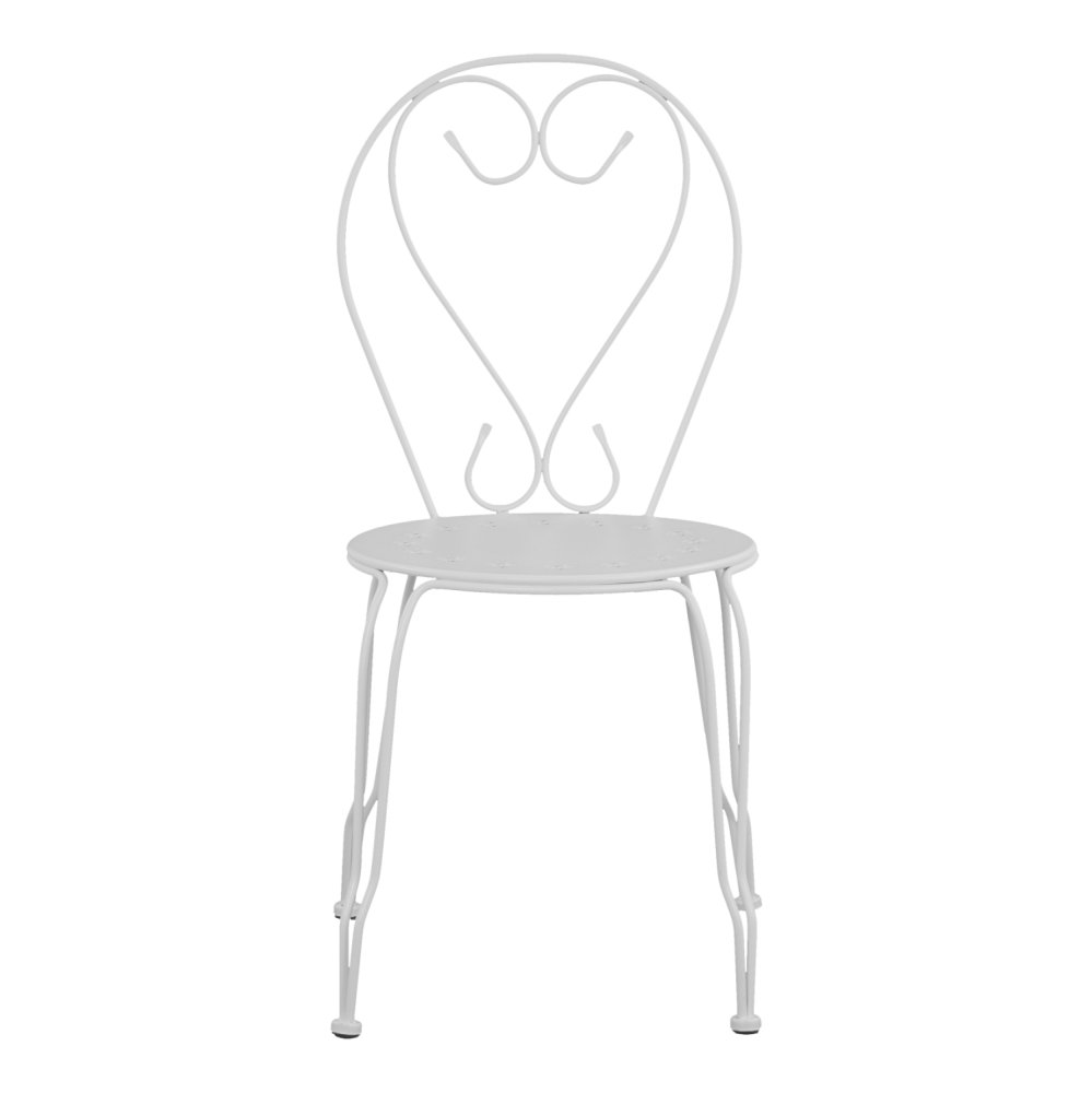 Metall Stuhl AMORE, in Weiß
