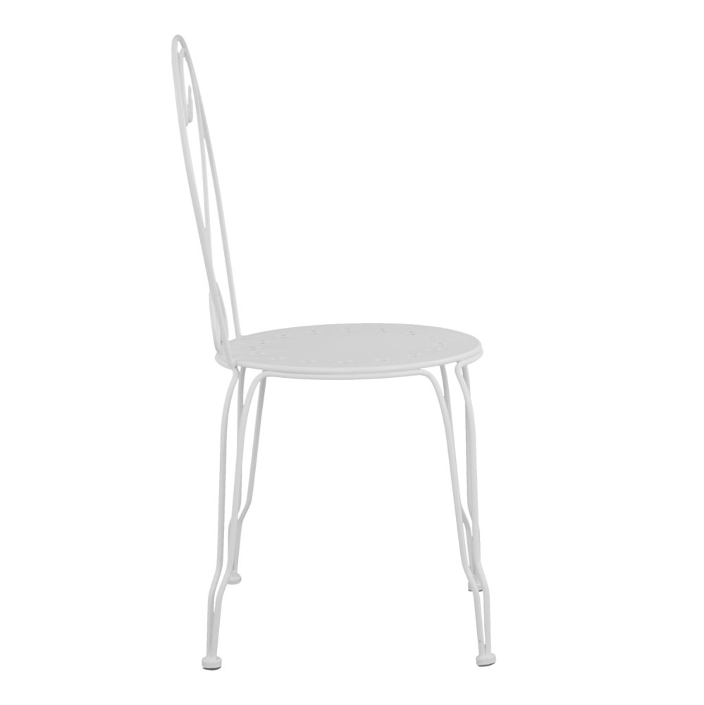 Metall Stuhl AMORE, in Weiß