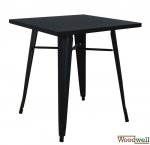 Metallischer Tisch in schwarzer Farbe 70x70x76cm