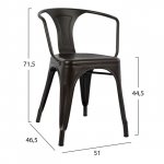 Stuhl VANTAGGIO COMFORT "Rusty"Stuhl im Industry-Design, stapelbar, Woodwell