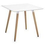 Kleiner Esstisch mit modernem Design in weiß
