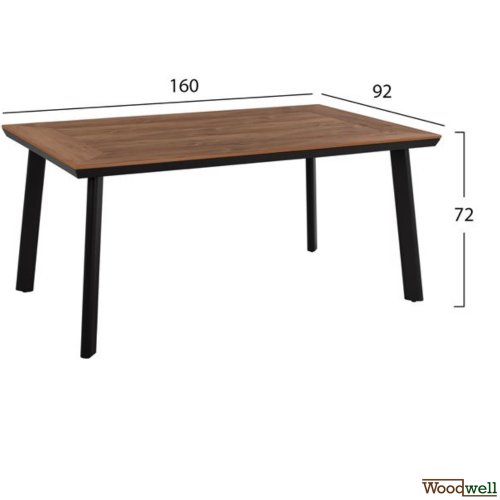 Esstisch Set aus Aluminium und Polywood in Farbe Anthrazit