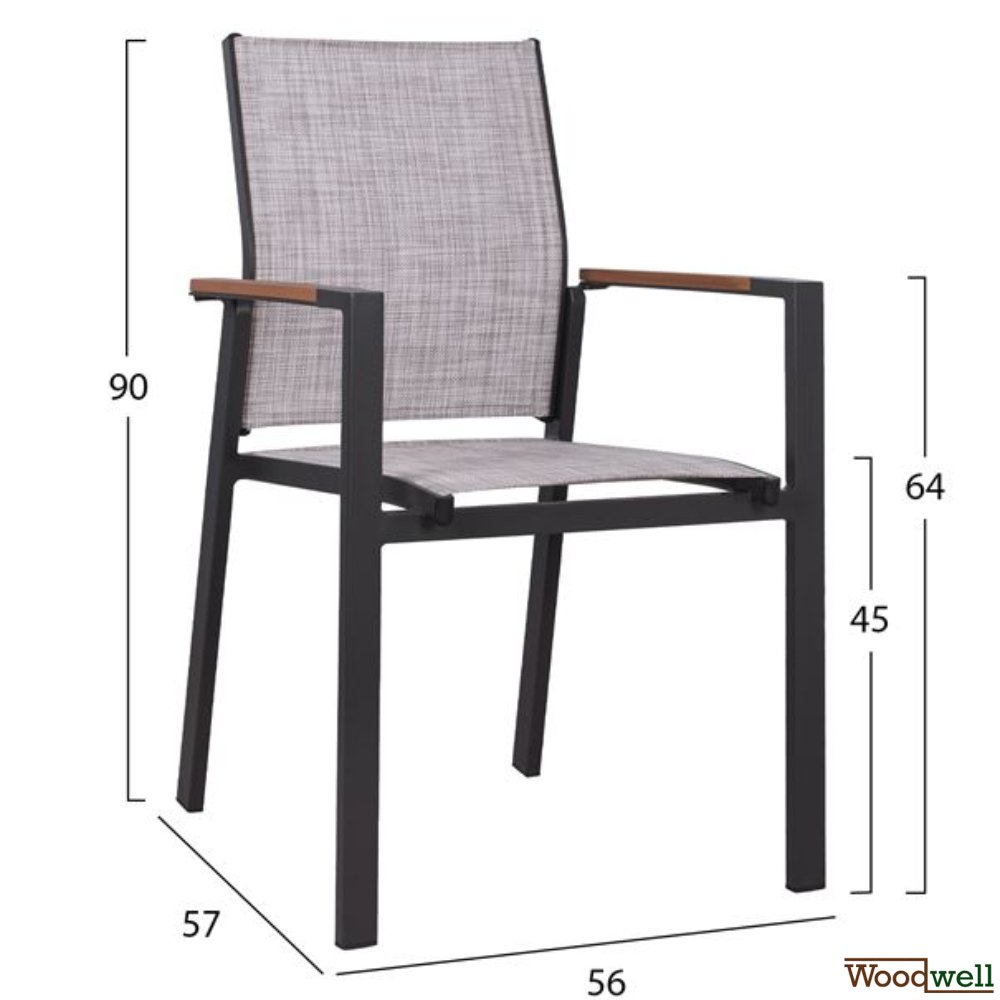 Esstisch Set aus Polywood und Sessel in Farbe Grau Esstisch Set aus Polywood und Sessel in Farbe Grau