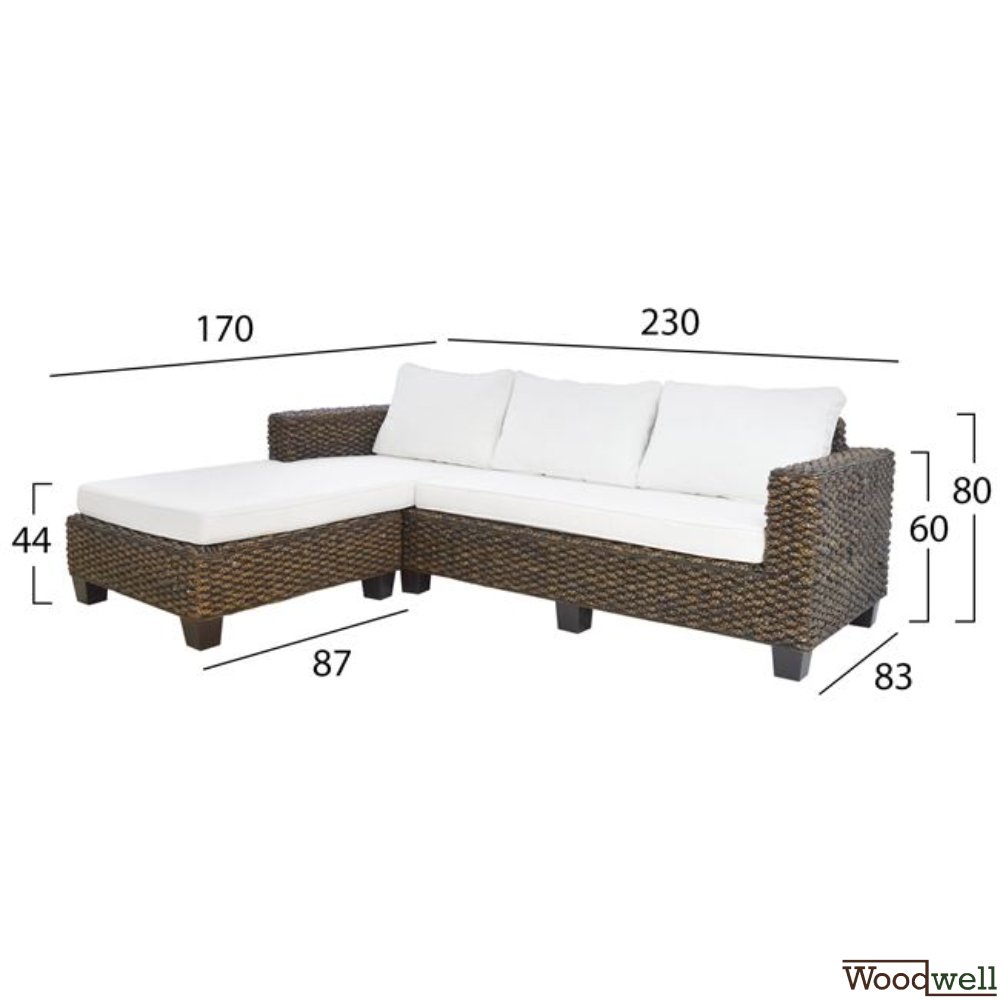 Handgefertigte Sofaecke Bamboo ROCKY II mit 4 Sitzen und Tisch Handgefertigte Sofaecke Bamboo ROCKY II mit 4 Sitzen und Tisch
