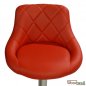 Mobile Preview: Modern barstool with comfortable upholstery in red