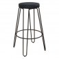 Mobile Preview: Barstool without backrest made of metal in Rusty | PU black