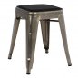 Preview: Cushion with Magnet for Industrial Barstool in PU black, Woodwell