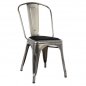 Preview: Cushion with Magnet for Industrial Barstool in PU black, Woodwell