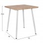 Preview: Dining Table 70x70 sonama with white legs
