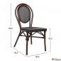 Preview: Dining table set 5 pieces Bamboo look Preview: Dining table set 5 pieces Bamboo look
