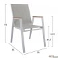 Preview: Dining table set 7 pieces in white color Polywood table | Armchair in aluminum frame Preview: Dining table set 7 pieces in white color Polywood table | Armchair in aluminum frame
