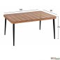 Preview: Allegra dining table set in beige and black wicker Preview: Allegra dining table set in beige and black wicker
