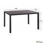 Preview: Dining table set made of aluminum in anthracite color