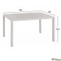 Preview: Dining table set made of aluminum in white color