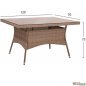 Preview: Brown mocha rattan dining table set Preview: Brown mocha rattan dining table set