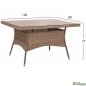 Preview: Brown mocha rattan dining table set Preview: Brown mocha rattan dining table set