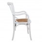 Preview: Bistro Chair Dining Chair Designer Wooden Chair Armchair | In white