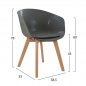 Preview: inspired Design DAW chair, polypropylene dining chair, gray,  Woodwell