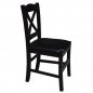 Mobile Preview: Solid beech wood chair with black seat