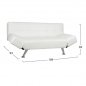 Mobile Preview: Sofa bed with PU coating | In white color