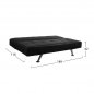 Mobile Preview: Sofa-Bed /THOM /Black PU /Woodwell