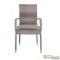 Preview: SAN DIEGO, 4-seat outdoor chair set, wicker / rattan, in gray