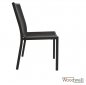 Mobile Preview: Modern aluminum chair without armrests, in black